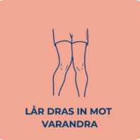 Lår dras in mot varandra
